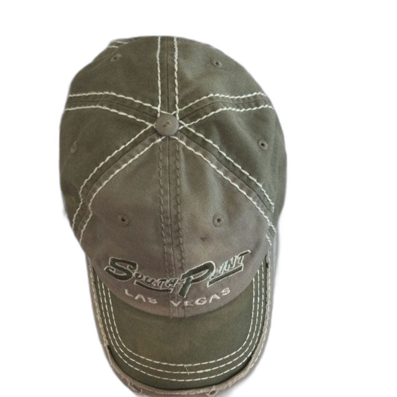Otto Cap Hat Unisex Adjustable Tan South Point Las Vegas Heavily Distressed - Picture 7 of 10